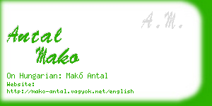 antal mako business card